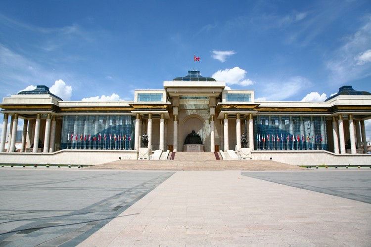 Place Sükhbaatar à Oulan-Bator, Mongolie